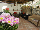 shaded seating area
